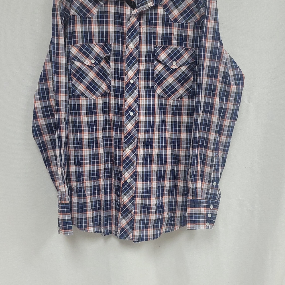 Roper Navy and Red Plaid Casual Shirt